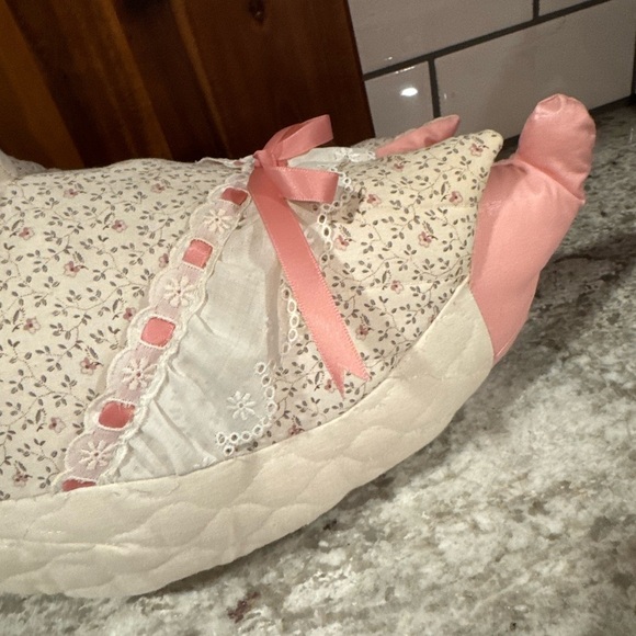 Vintage Farmhouse Quilted Mallard Duck Door Stopper Weighted Bottom - Picture 5 of 9